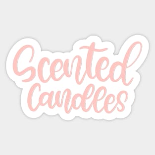 Scented Candles Lettering Design Sticker